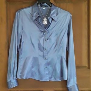 Vintage Guess Women's Long Sleeve Tailored Shirt